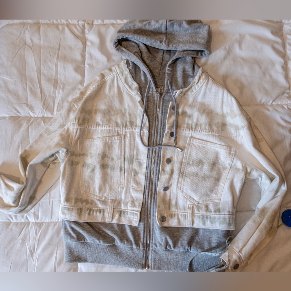 FATE Jean faux Layered jacket/hoodie